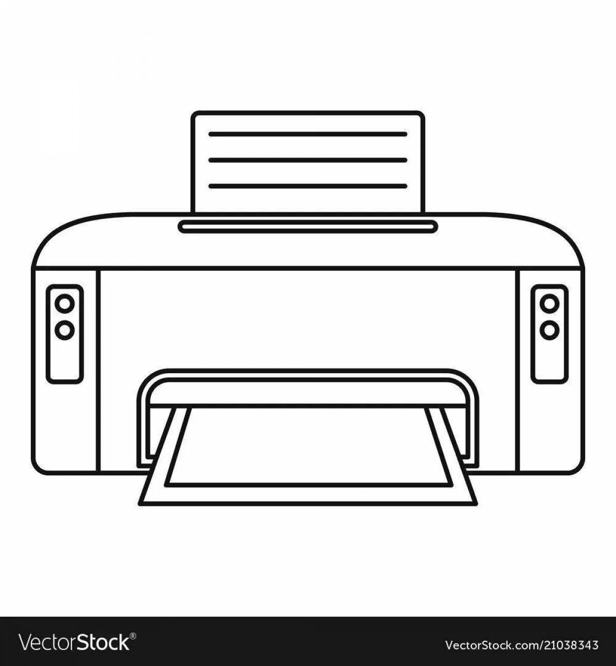 Coloring page with dynamic printer