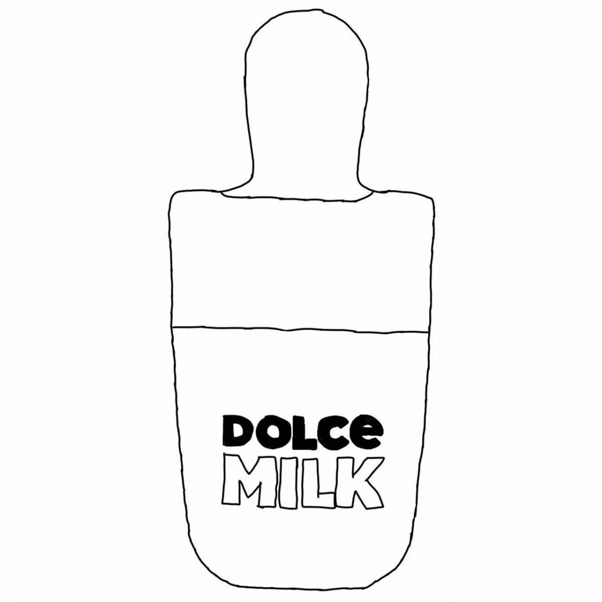 Shining coloring dolce milk black and white