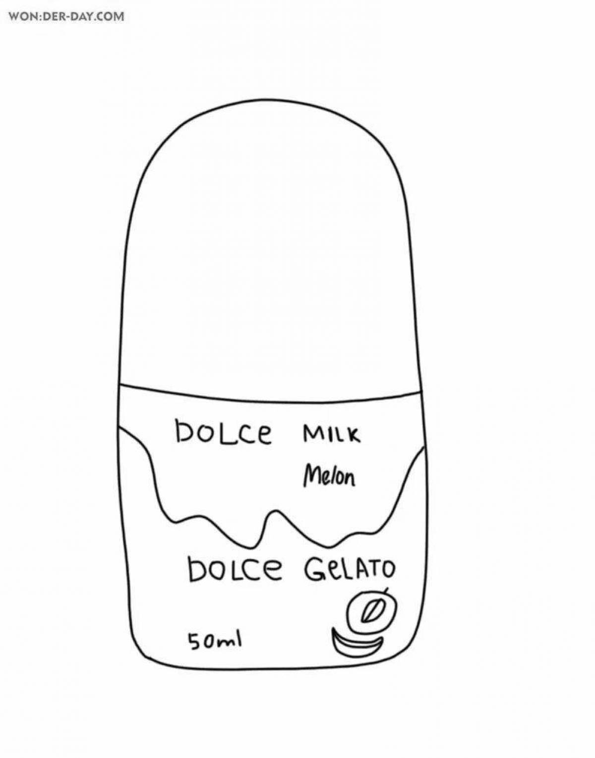 Glitter coloring dolce milk black and white