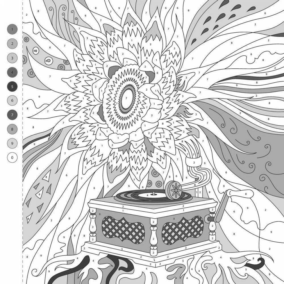 Radiant color quest by numbers