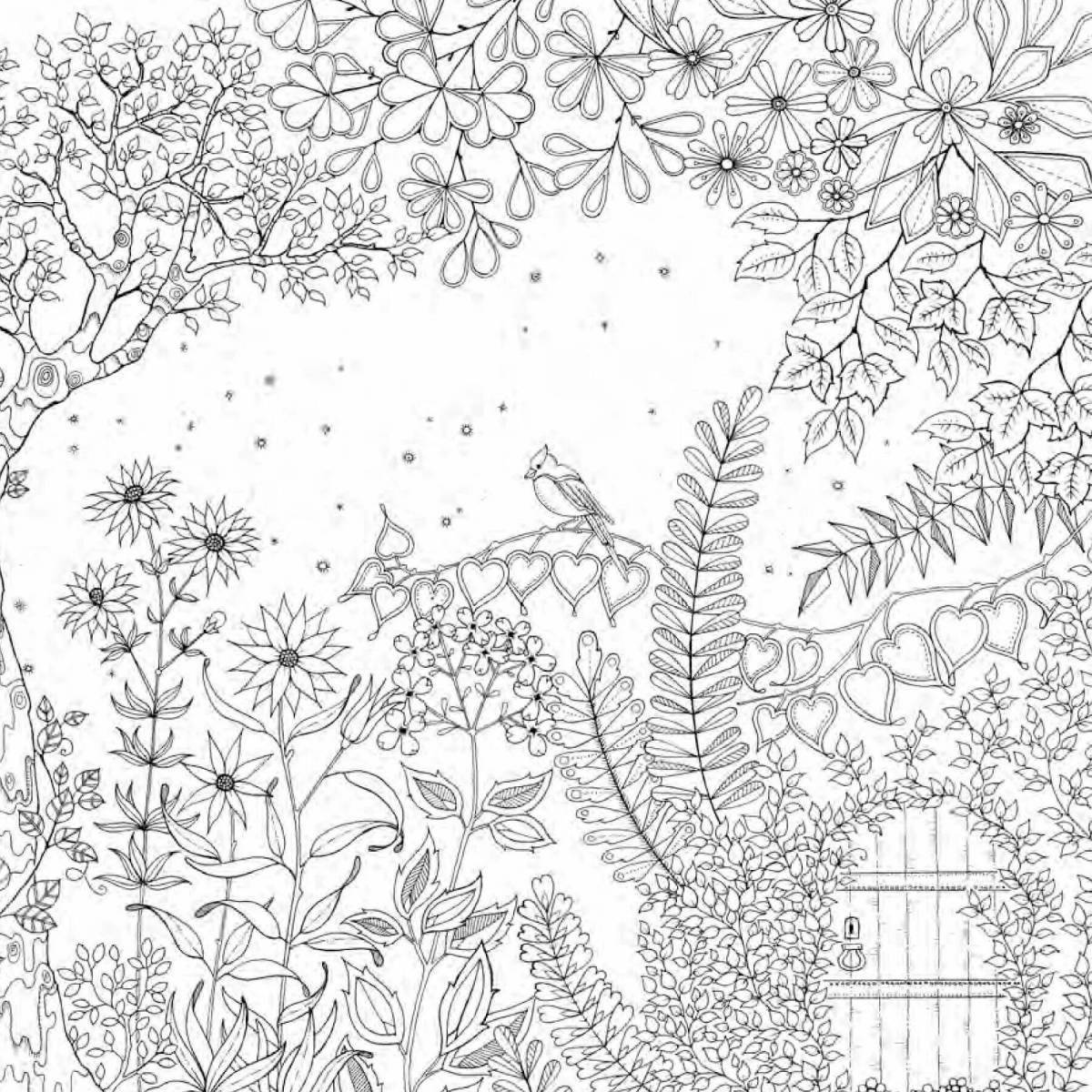 Изысканная раскраска joanna basford secret garden