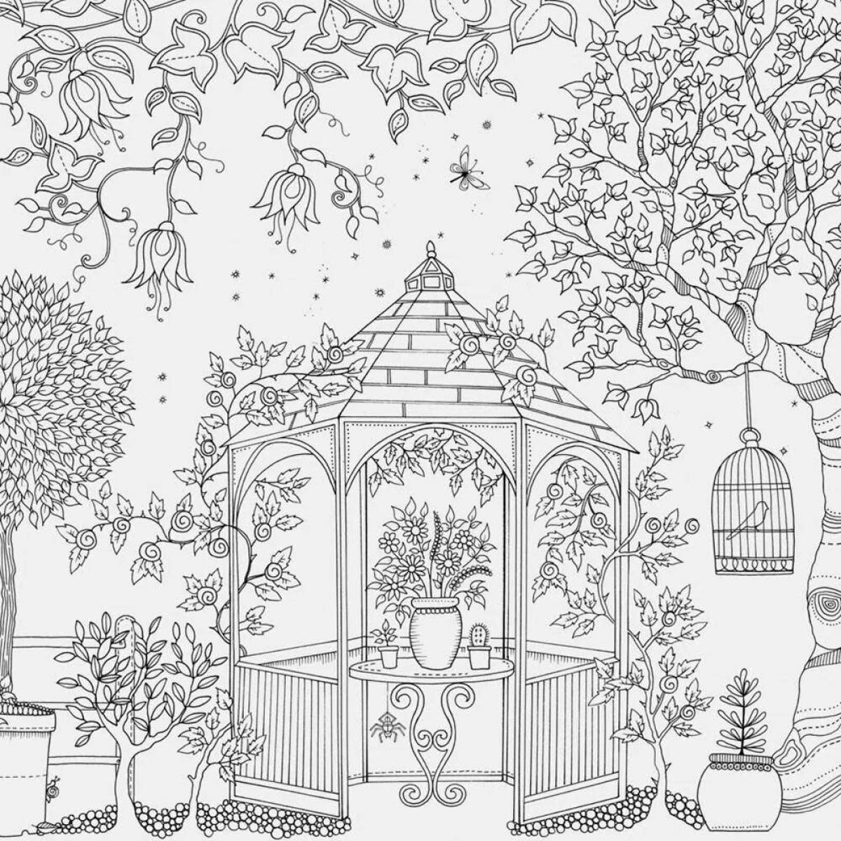 Фото Причудливая раскраска джоанна басфорд тайный сад