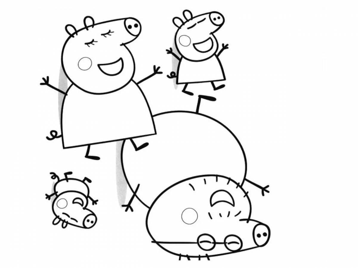 Peppa Pig Frog Coloring Page