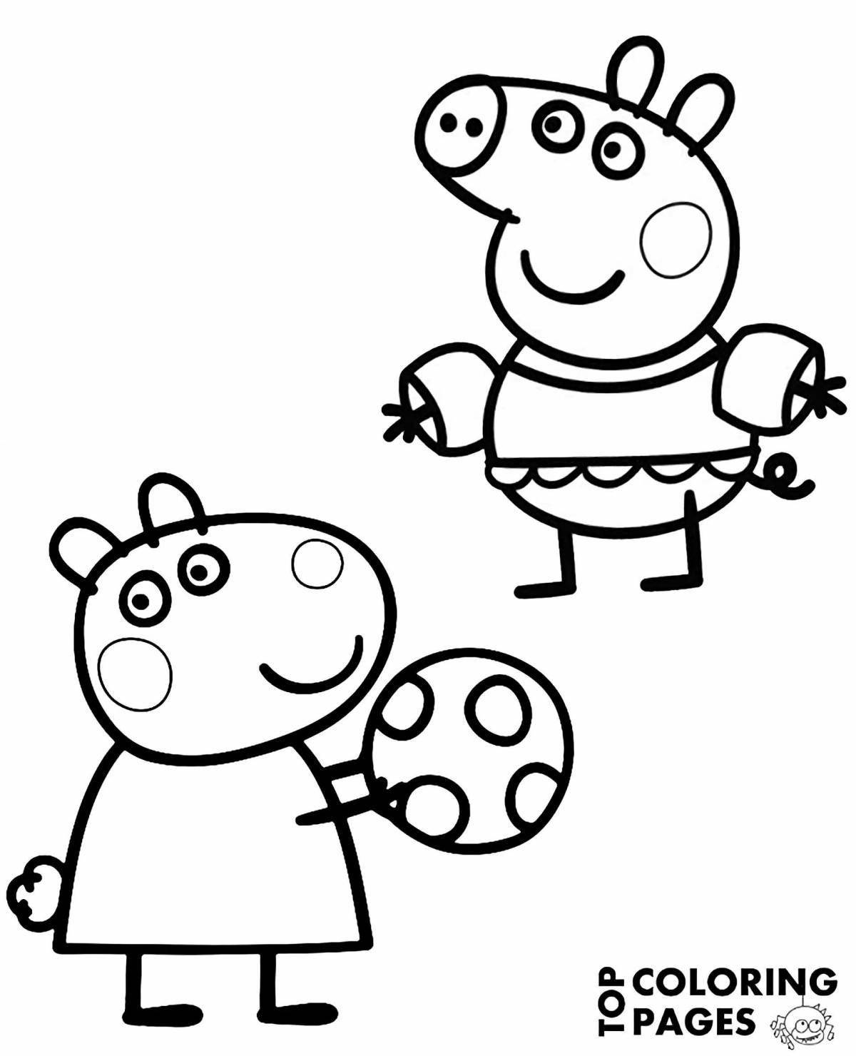 Exquisite peppa pig coloring book