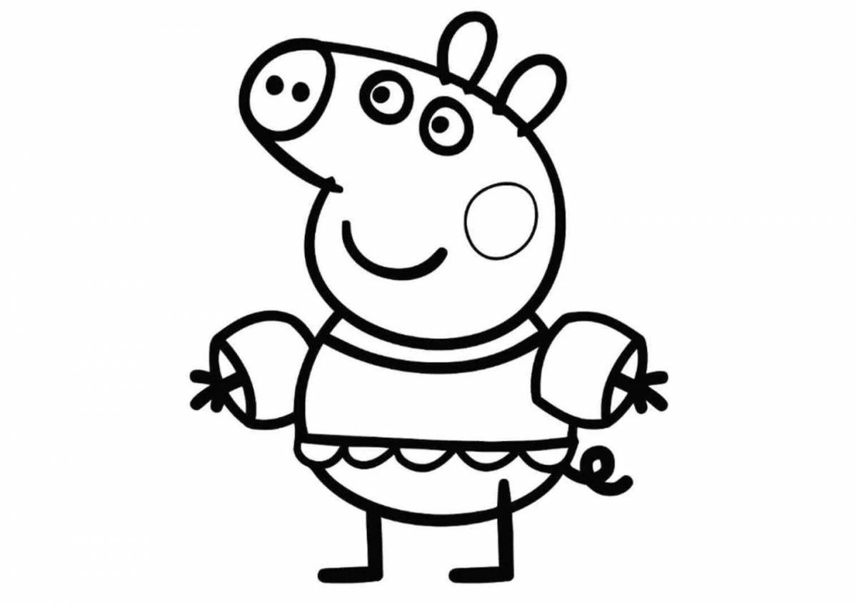 Coloring page live peppa pig the frog