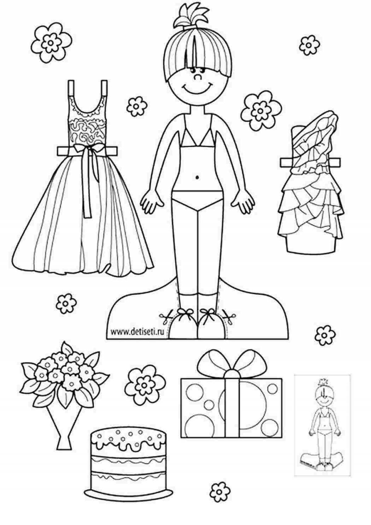 Adorable paper dolls for girls