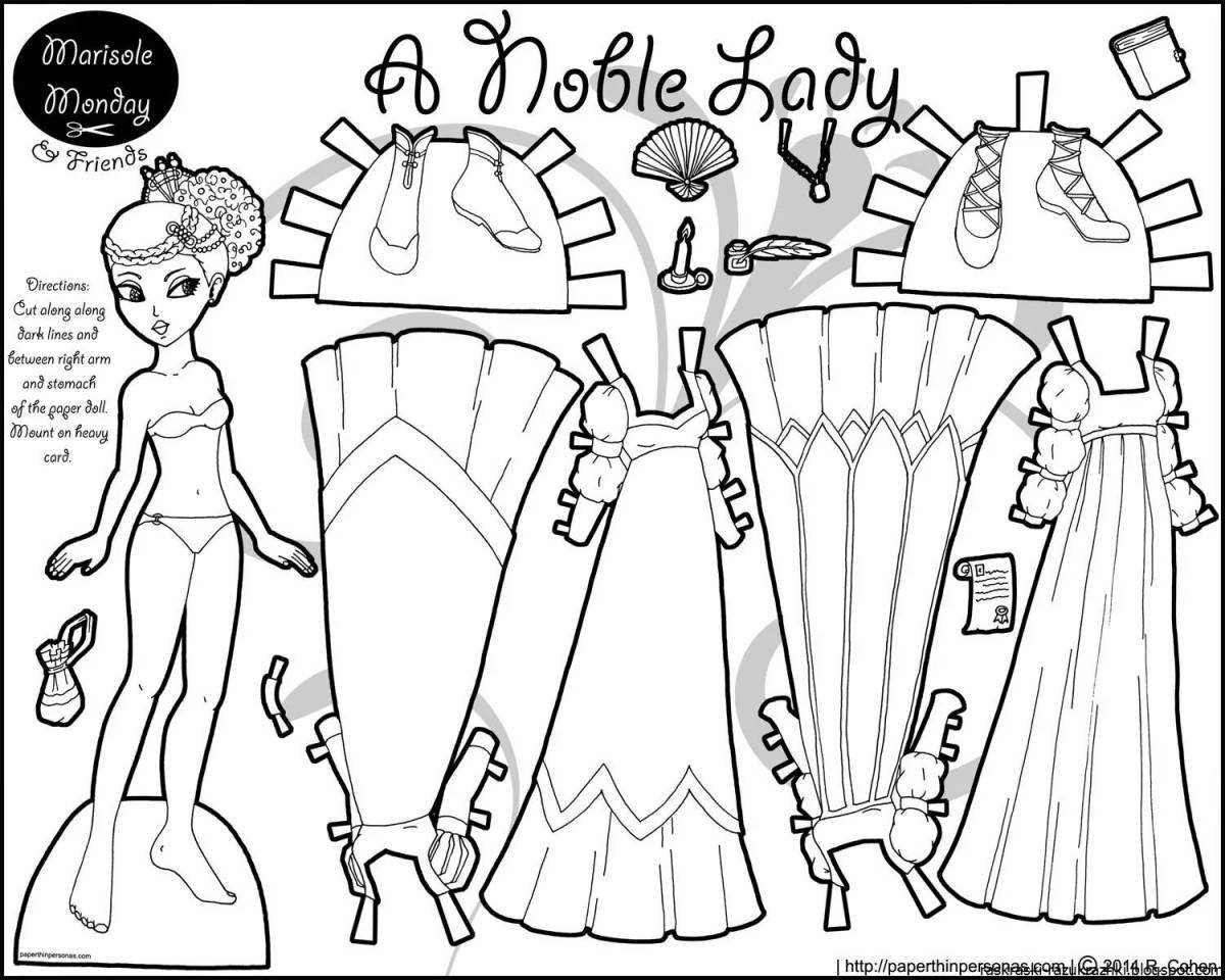 Exquisite paper dolls for girls