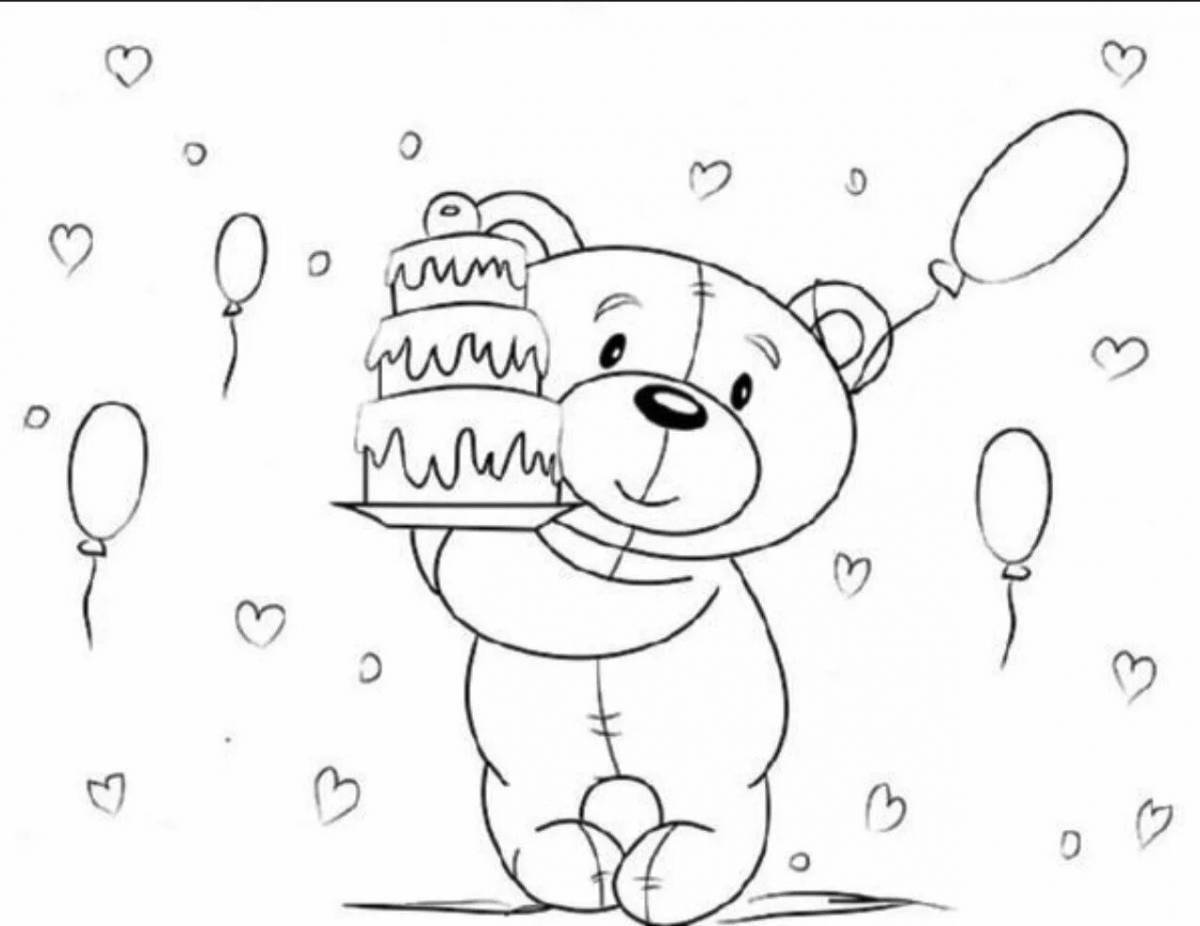 Coloring page happy birthday sister