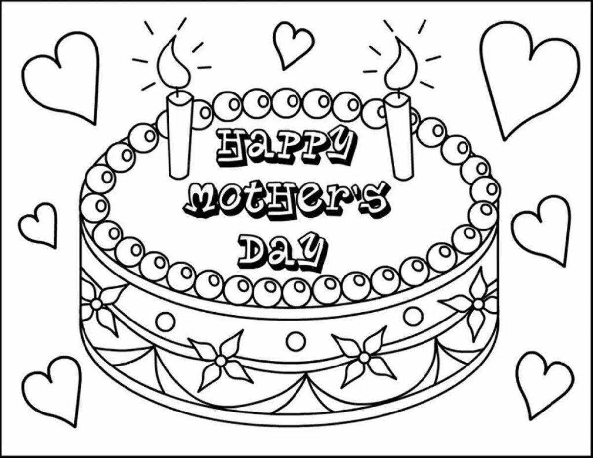 Coloring page happy birthday sister