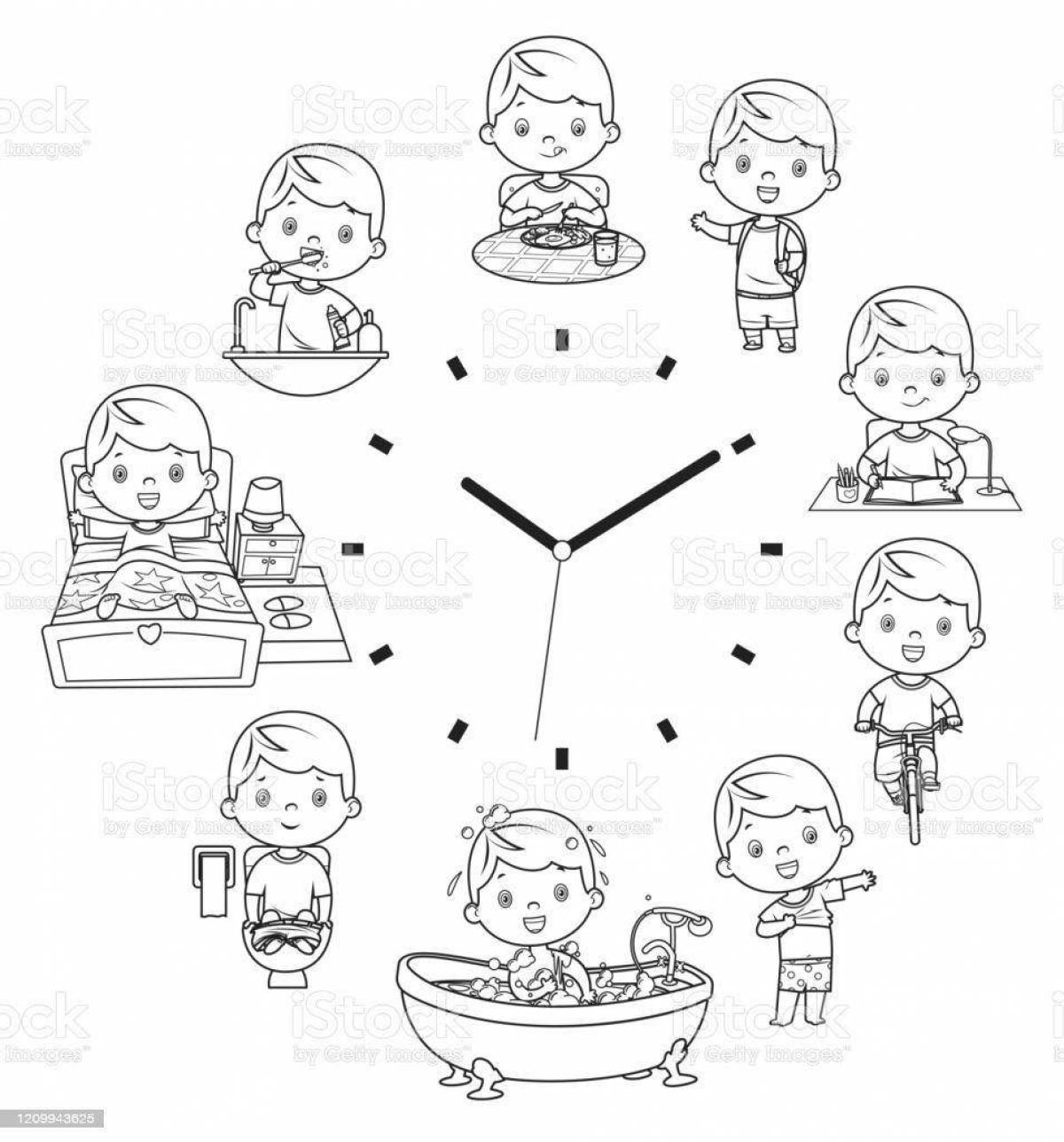 Photo Color-lush daily routine 1 class coloring page