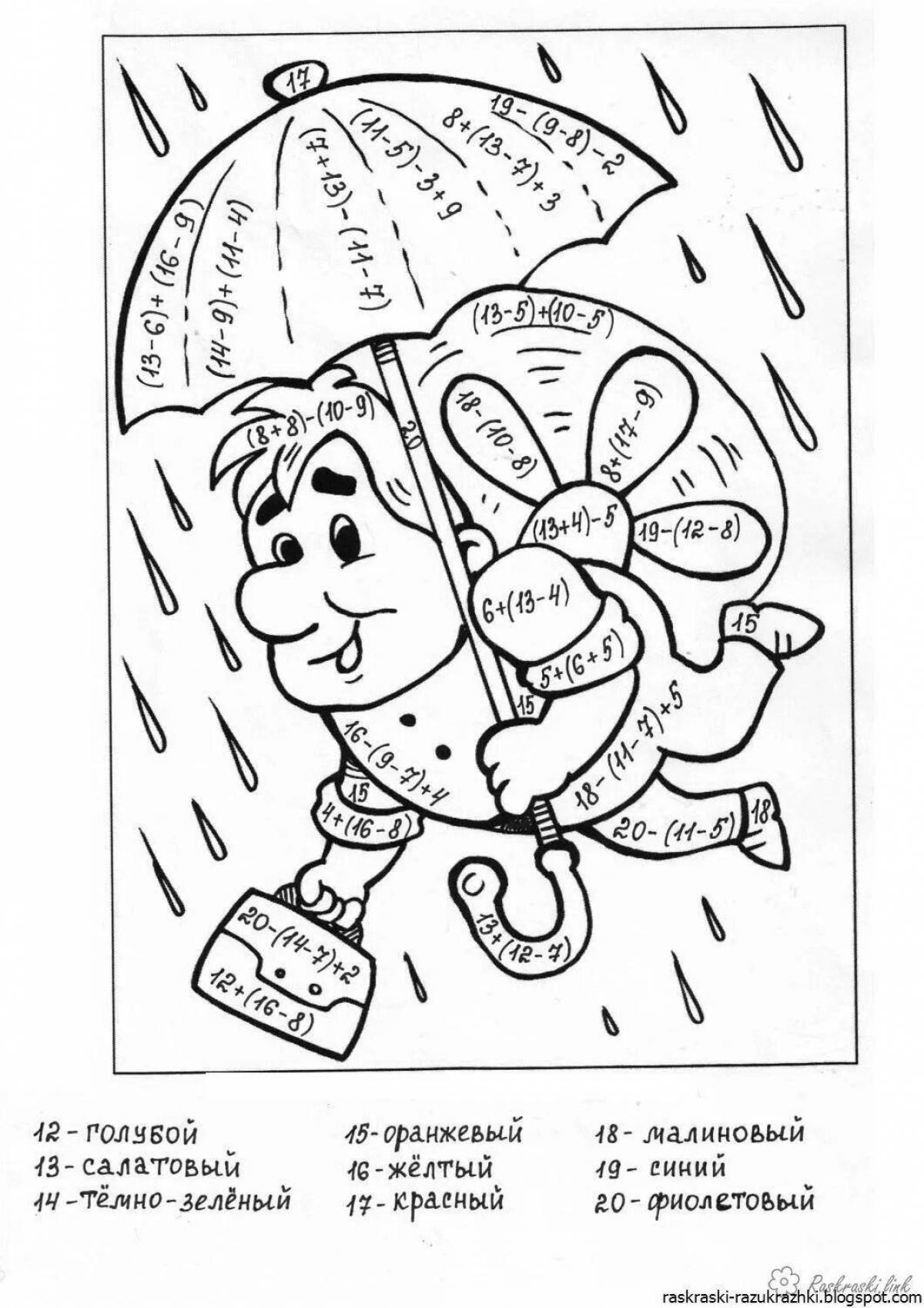 Color count on coloring page 100