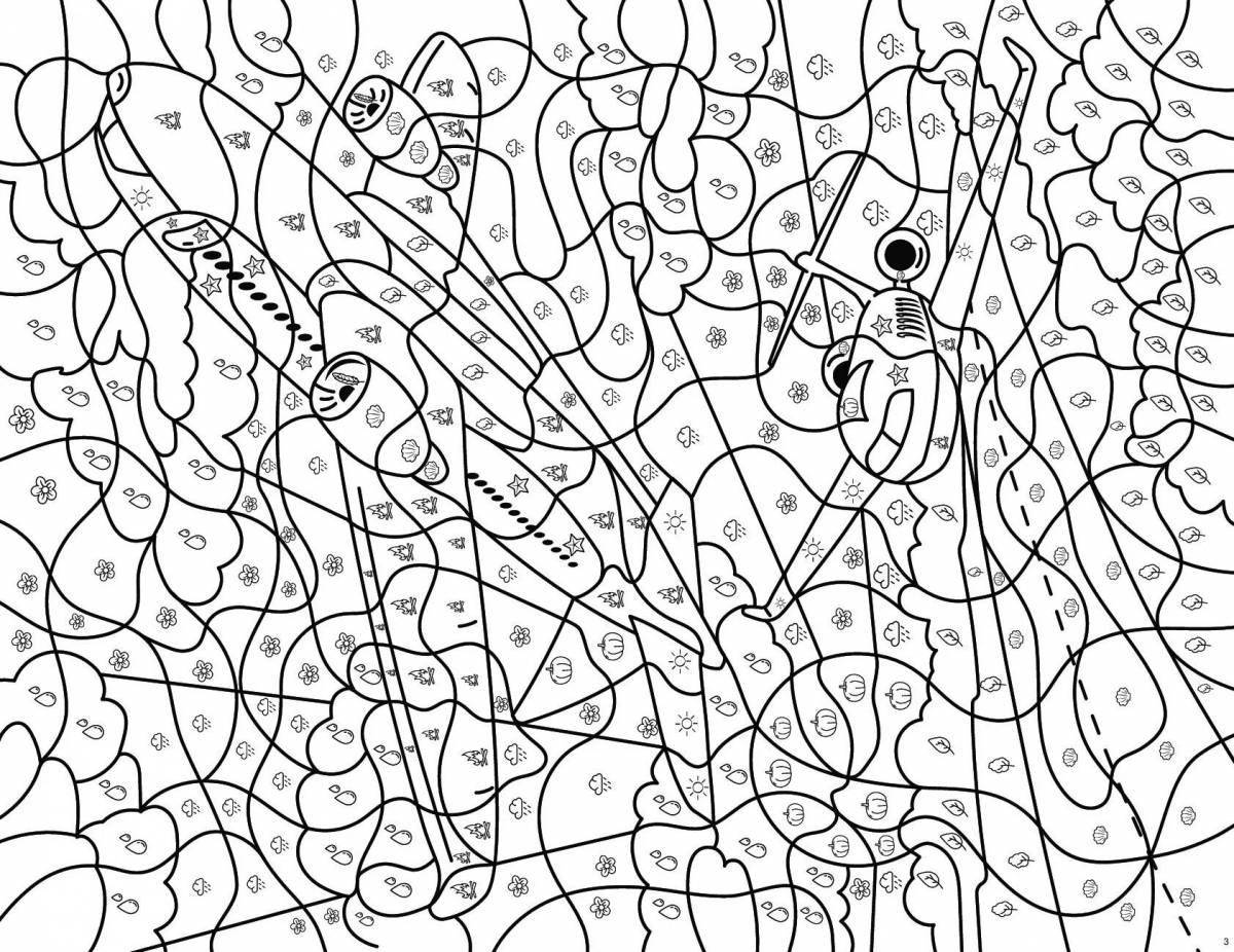 Color-crazy coloring page сколько стоят цифры