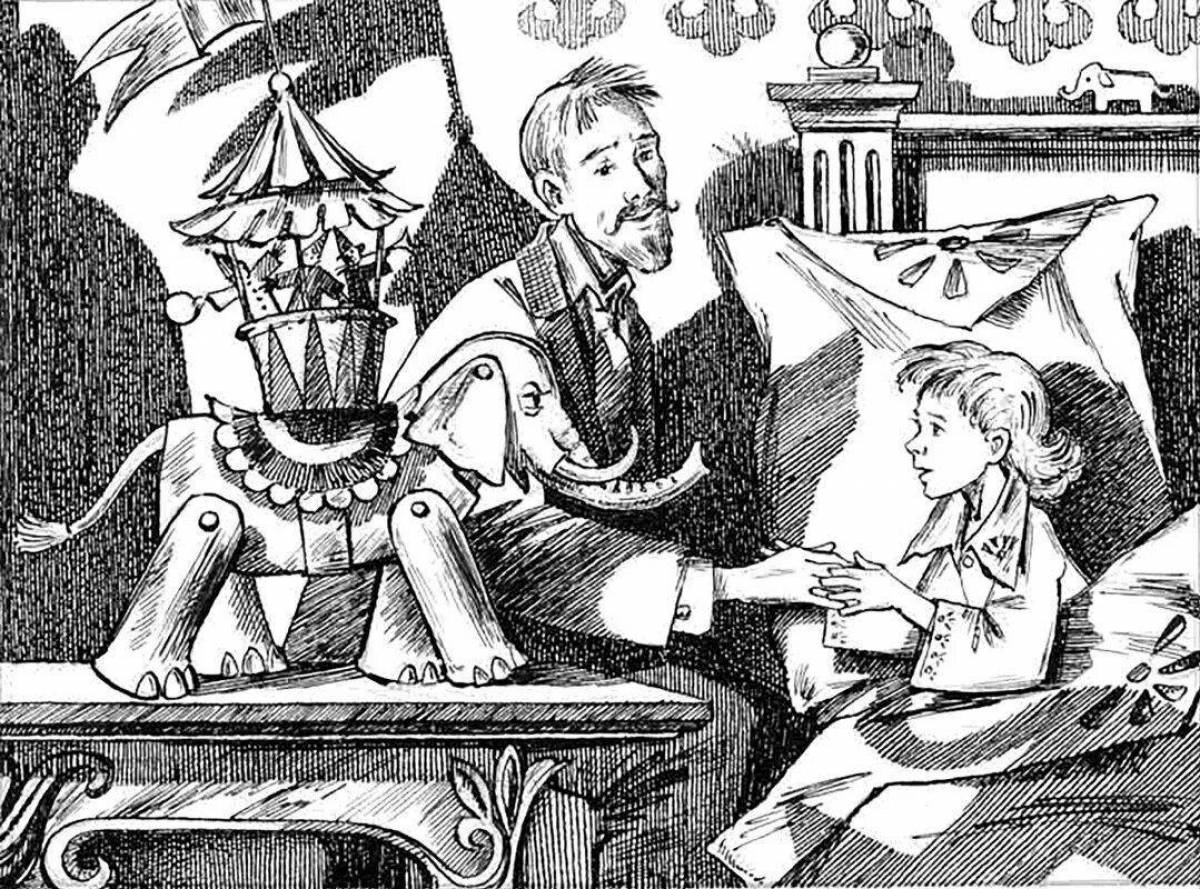 Photo Coloring captivating elephant Kuprin