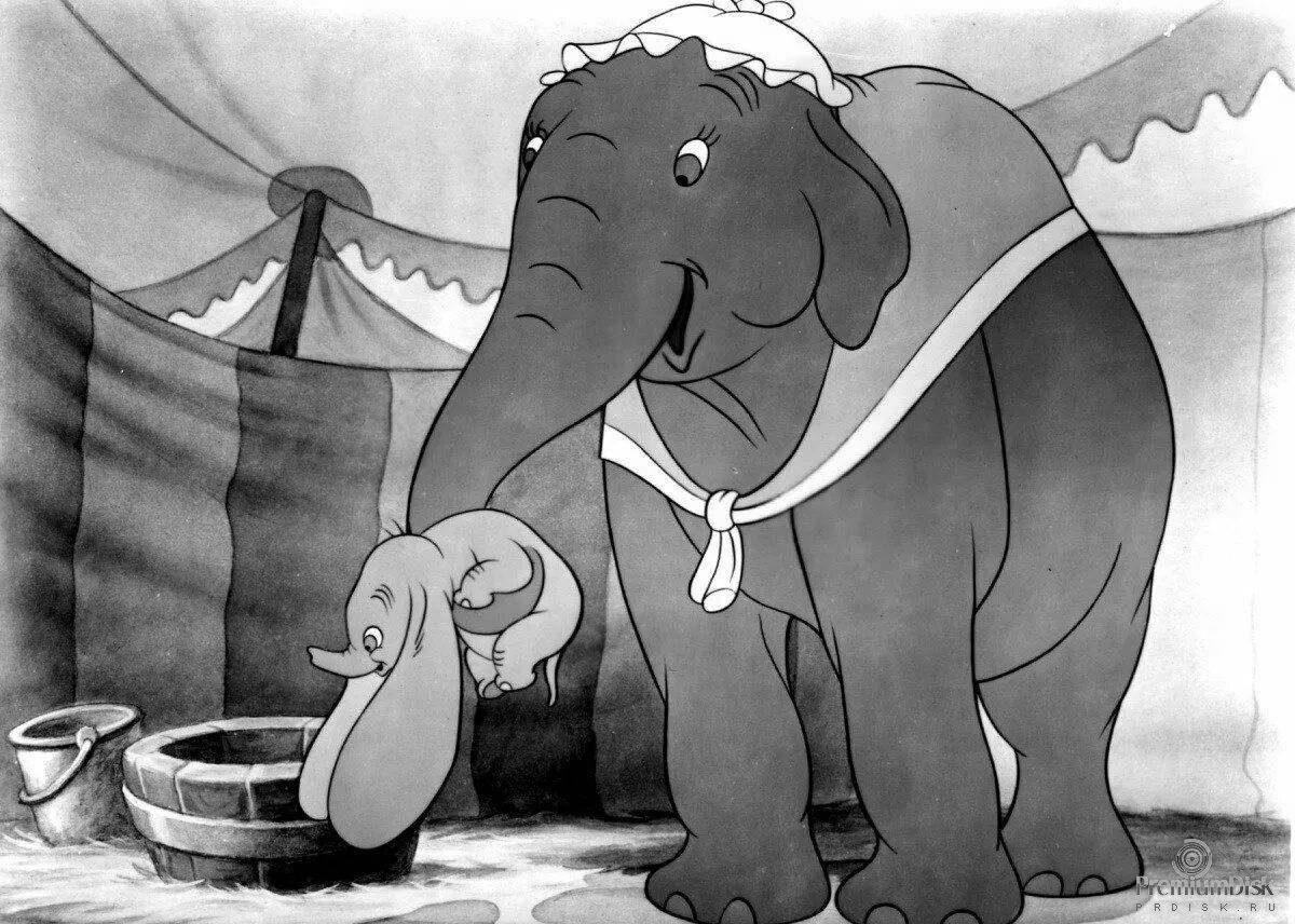 Photo Coloring artistic elephant kuprin