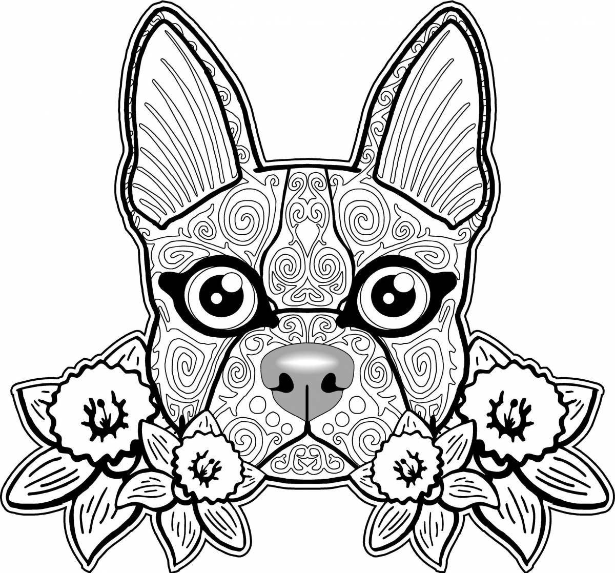 Adorable cute cats and dogs coloring book