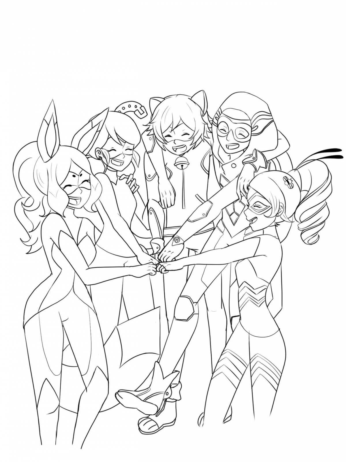 Photo Merry ladybug coloring book