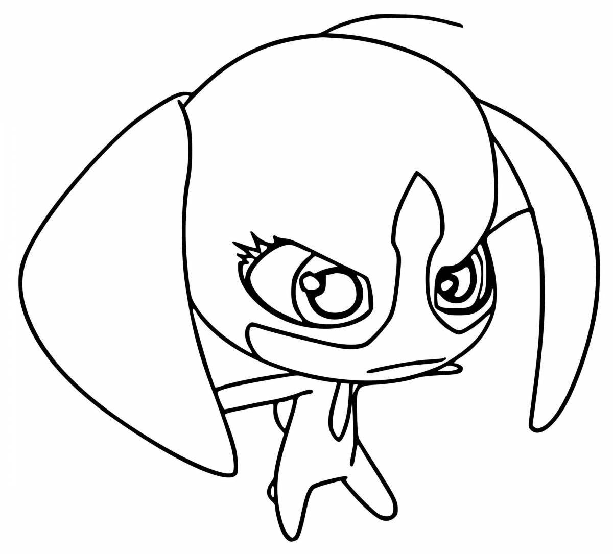 Photo Attractive mayura from ladybug coloring book