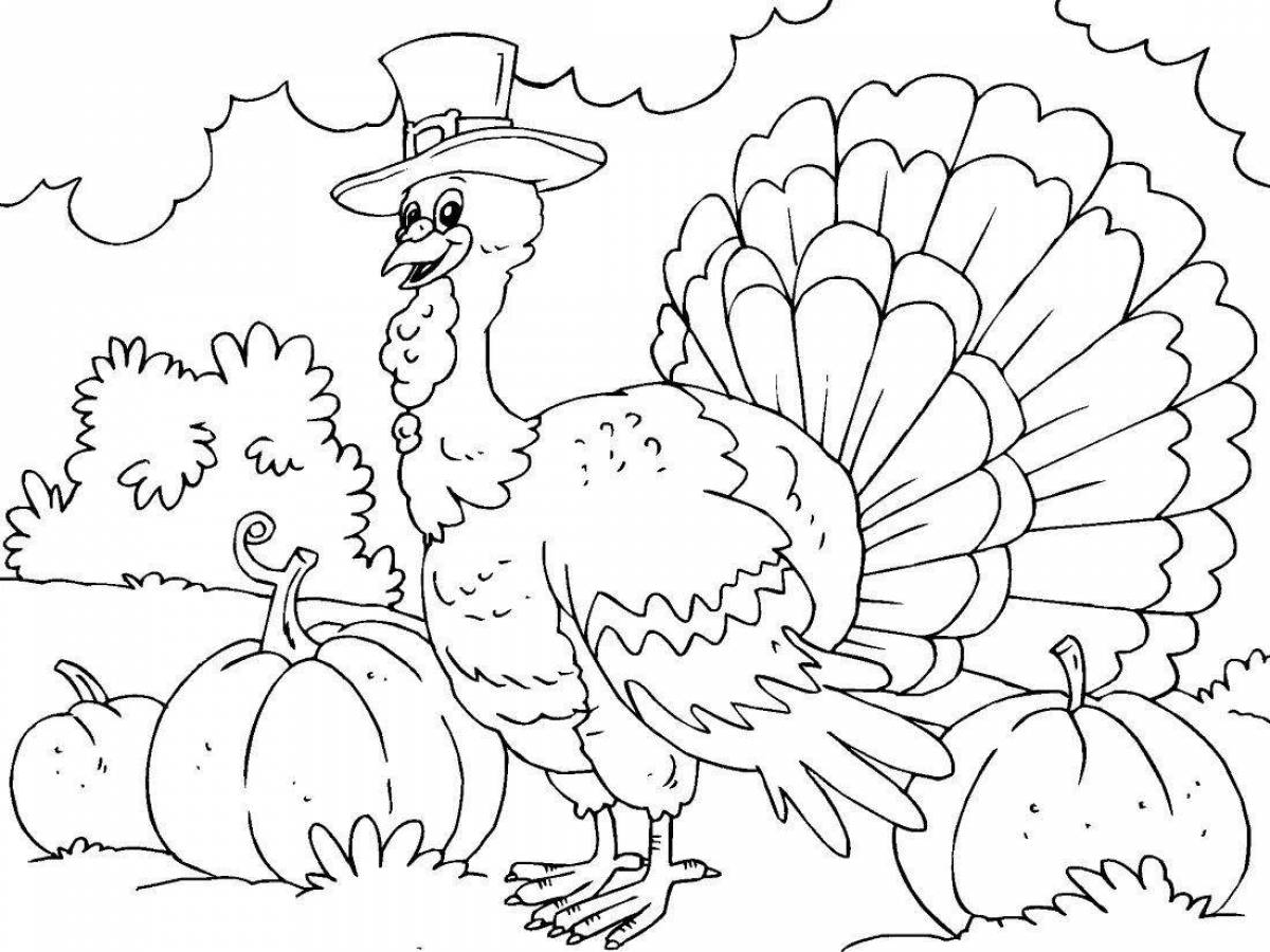Exciting poultry coloring page