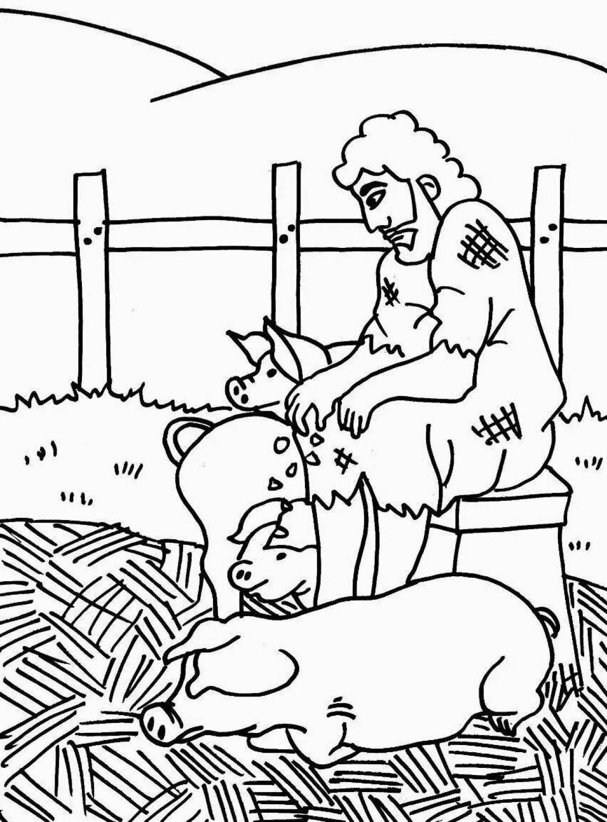 Bright prodigal son coloring page