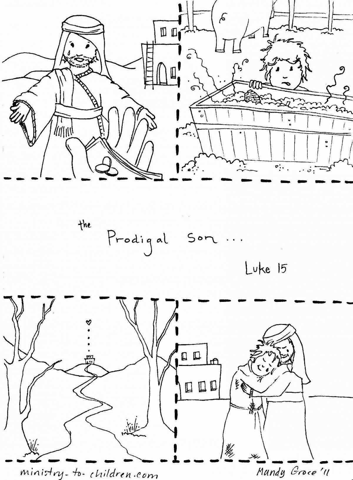 Prodigal Son's Magnificent Week coloring page