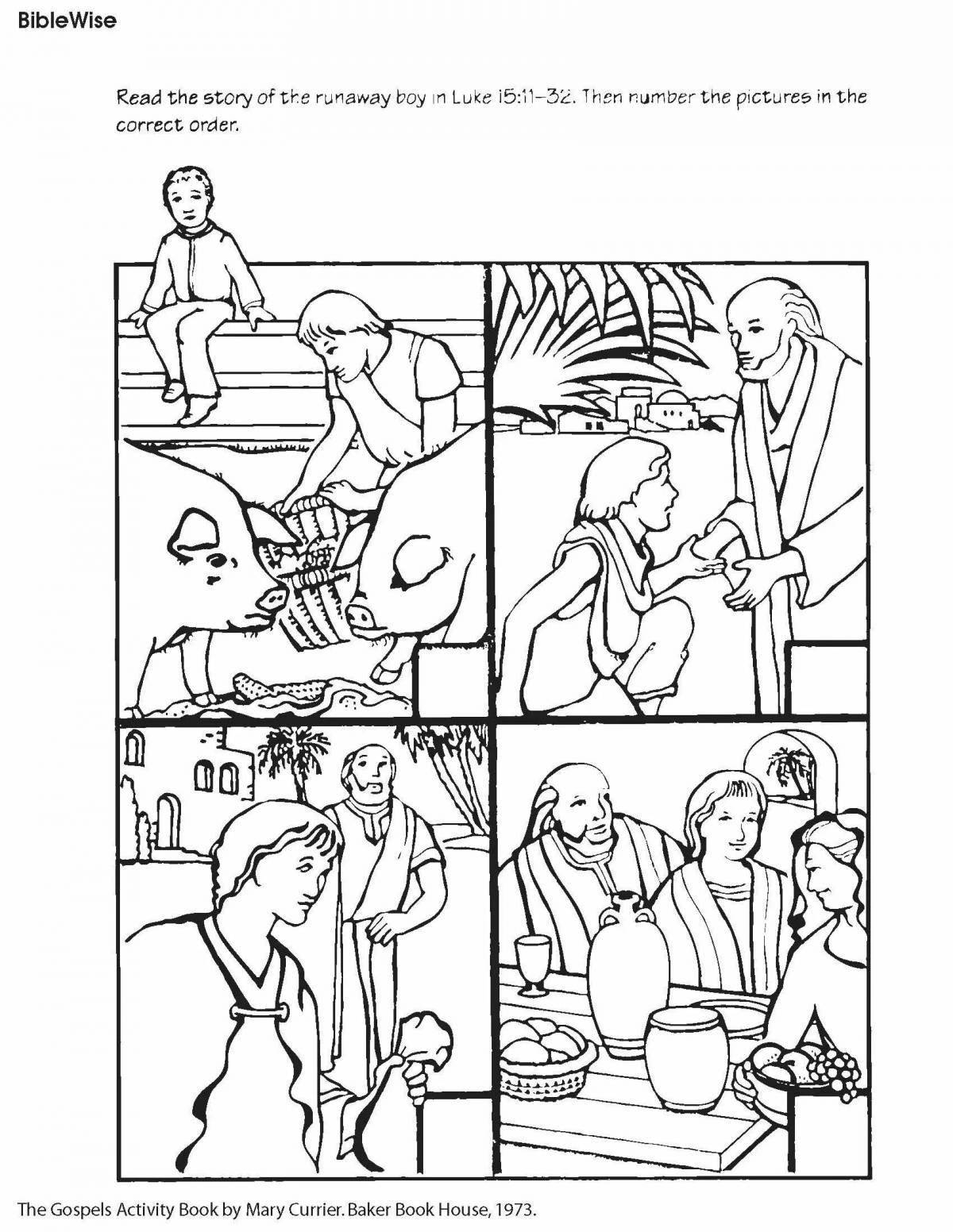 Animated prodigal son week coloring page