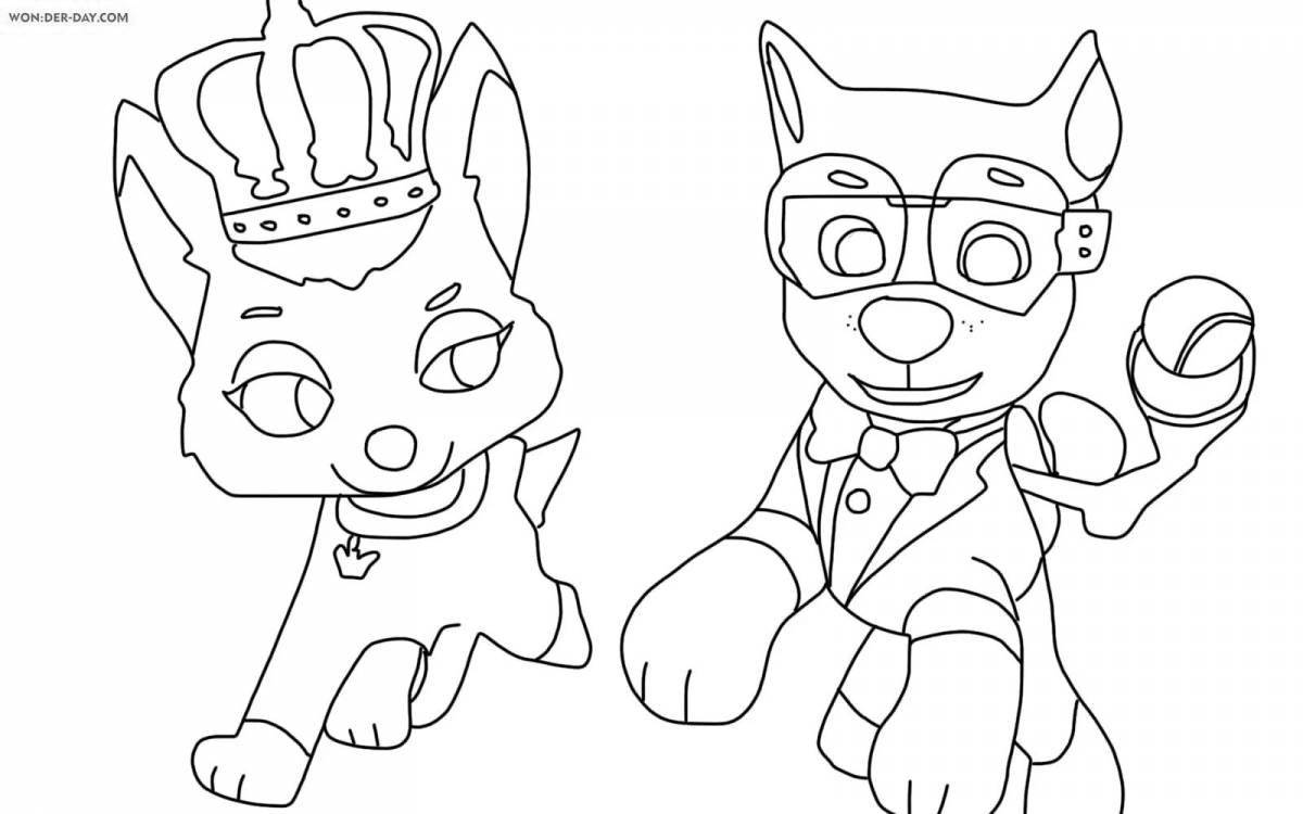 Colorful Paw Patrol Coloring Page