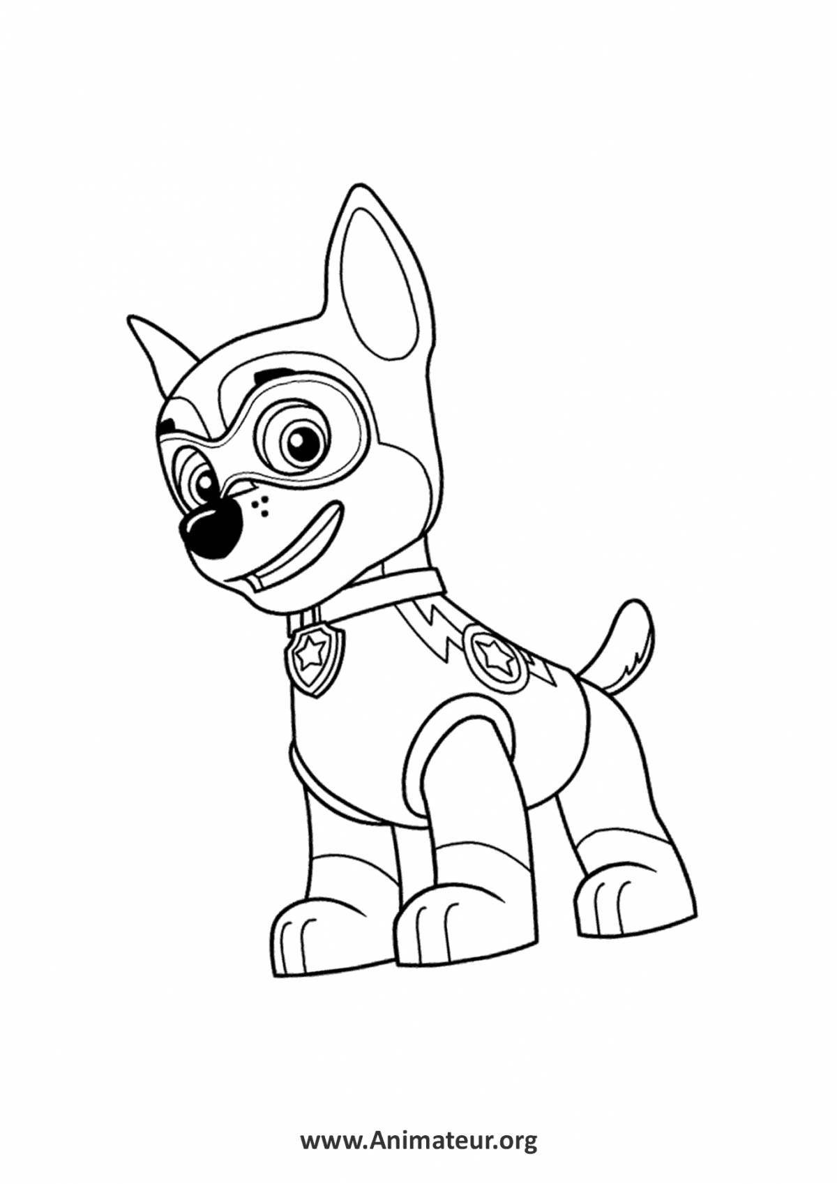 Exciting coloring mega racer paw patrol