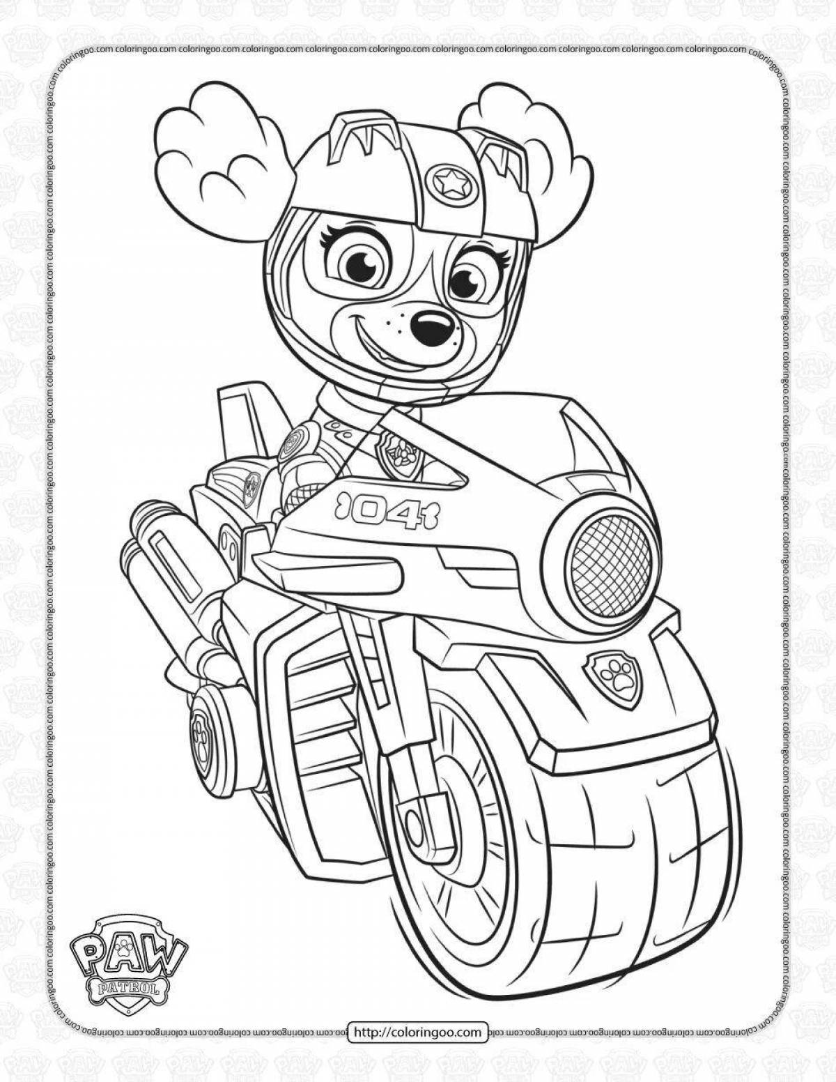 Awesome paw patrol coloring page