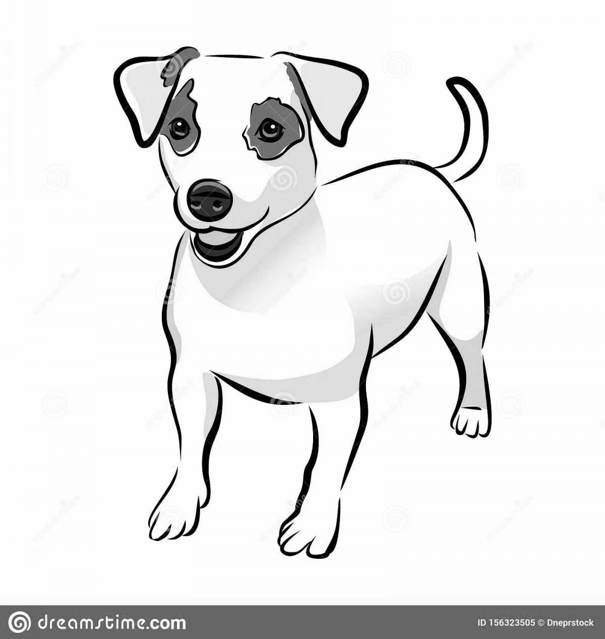Radiant coloring page jack russell terrier dog