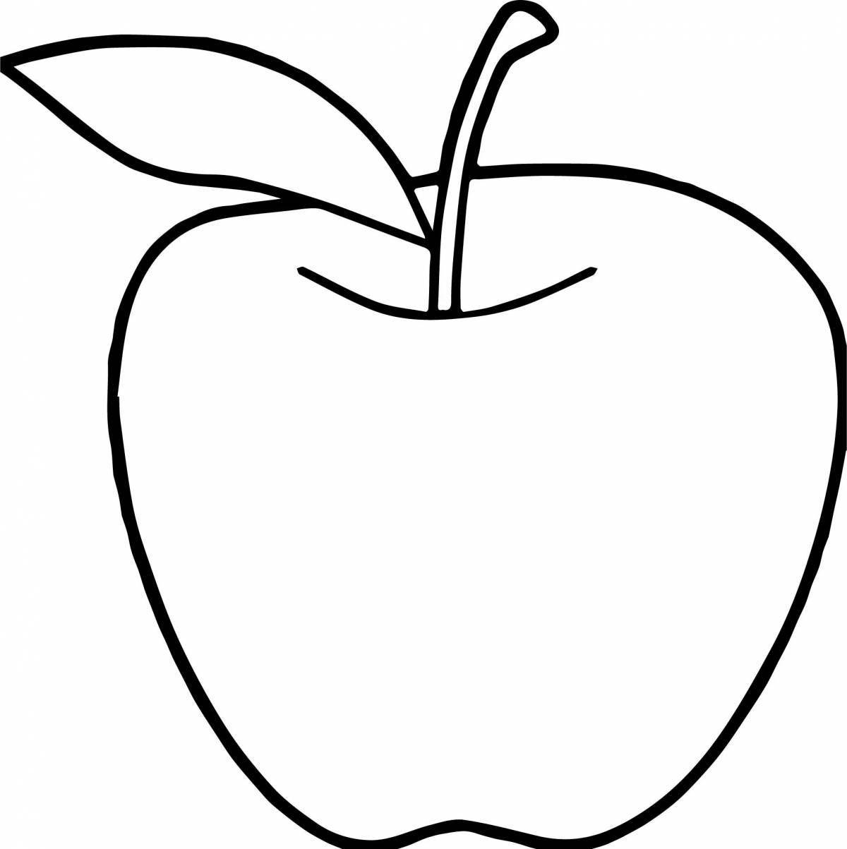 Игривая страница раскраски яблочной груши