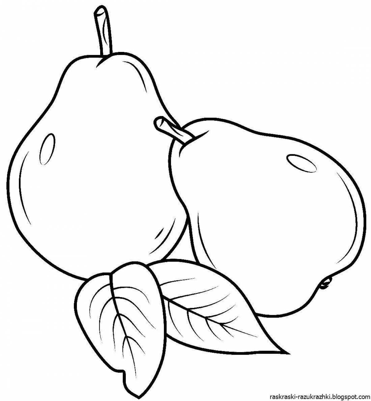 Увлекательная раскраска «яблочная груша»