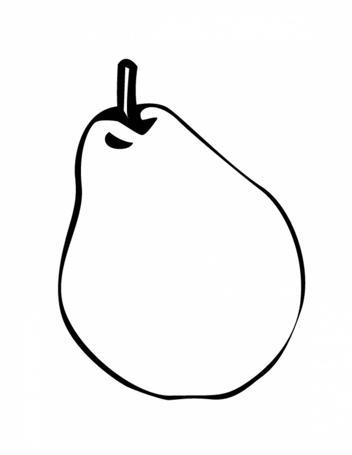 Delightful apple pear coloring page