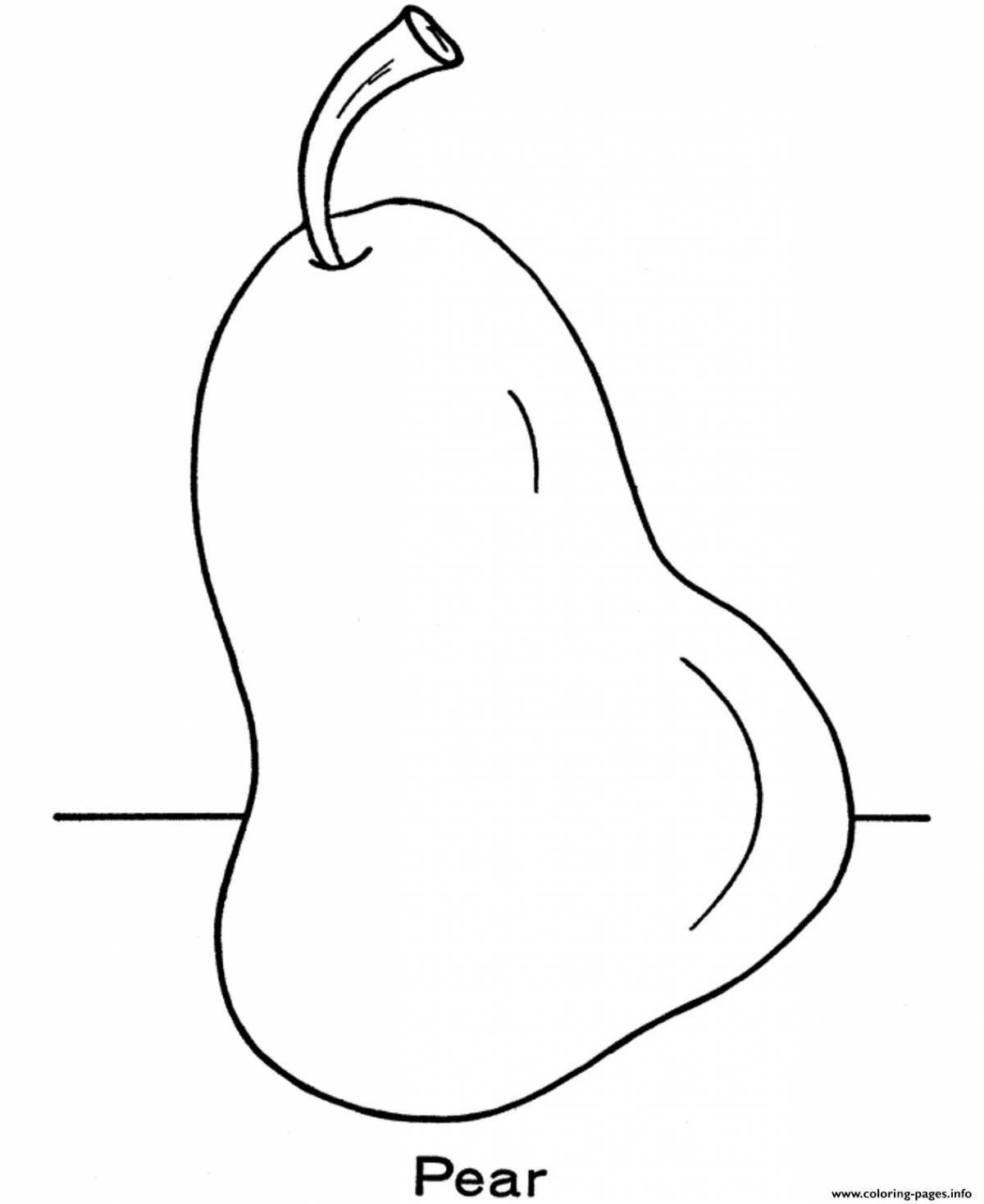 Fun apple pear coloring page