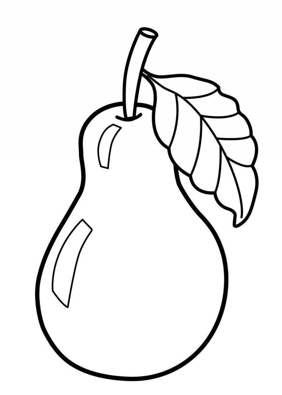Great apple pear coloring page