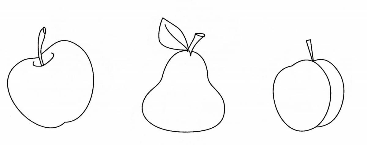 Яблоко и груша рисунок - 62 фото