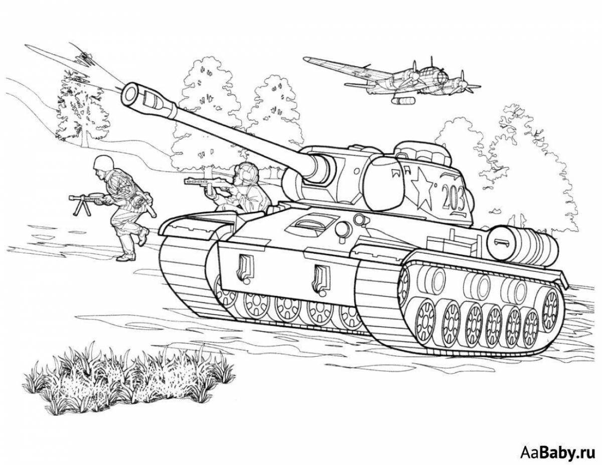 Раскраска Танк Т-34
