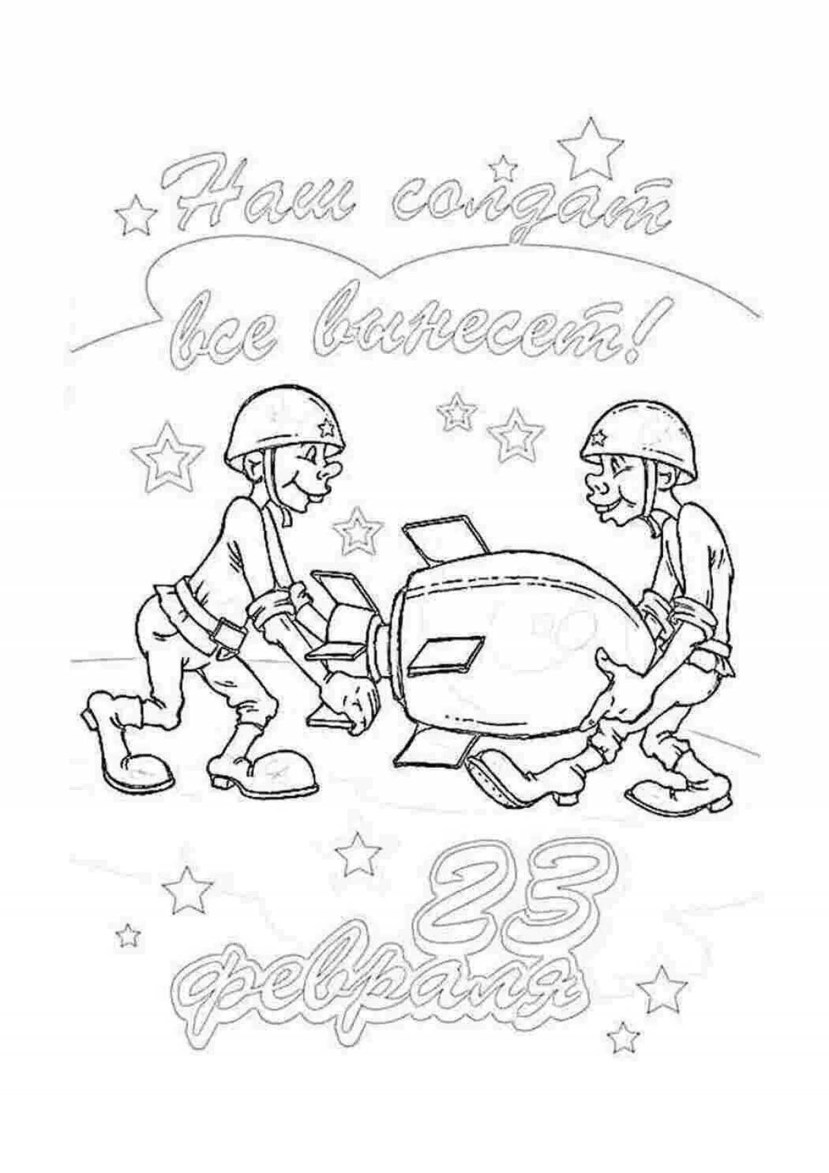 Exciting Defender's Day coloring book