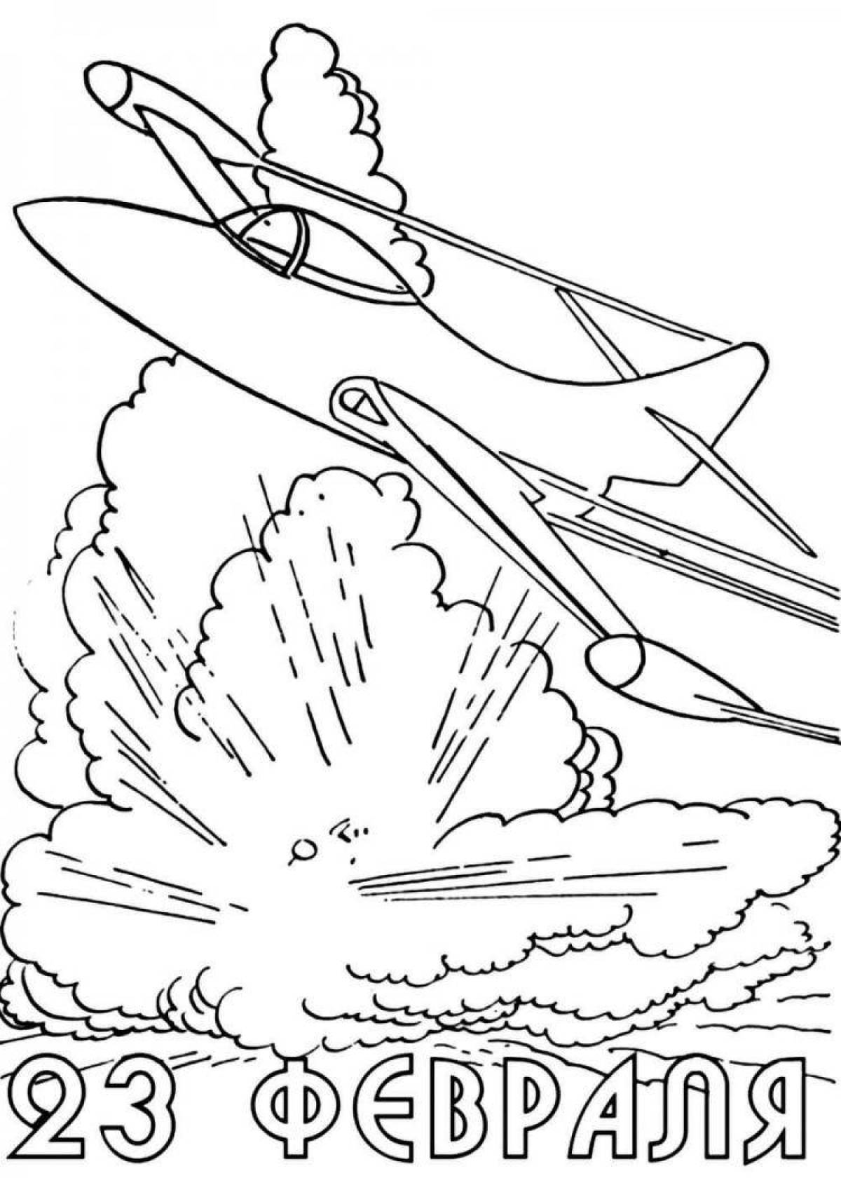 Animated Defender's Day coloring page