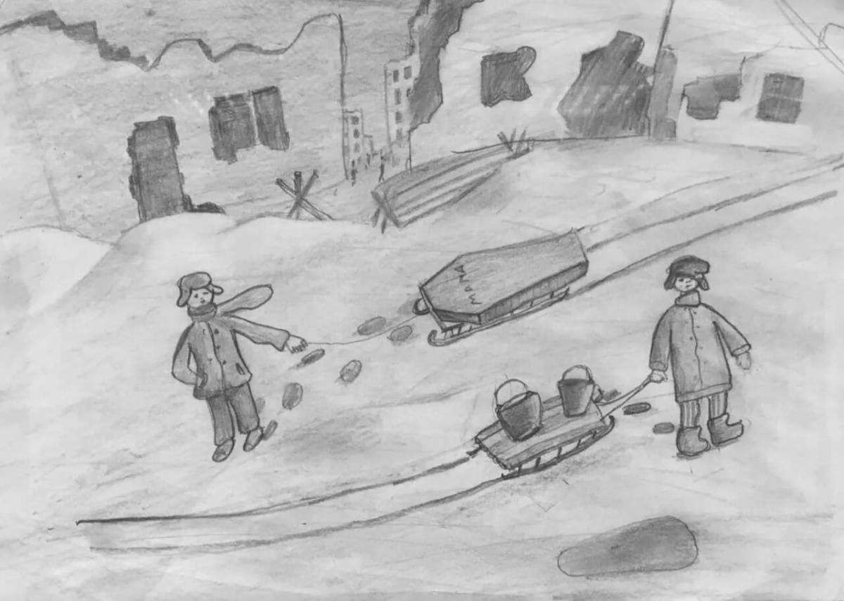 The road of life of besieged Leningrad for children #3