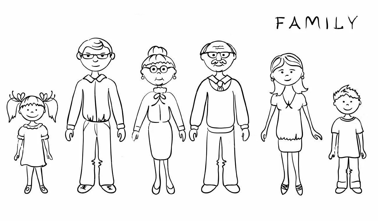 Fantastic coloring book family of 5