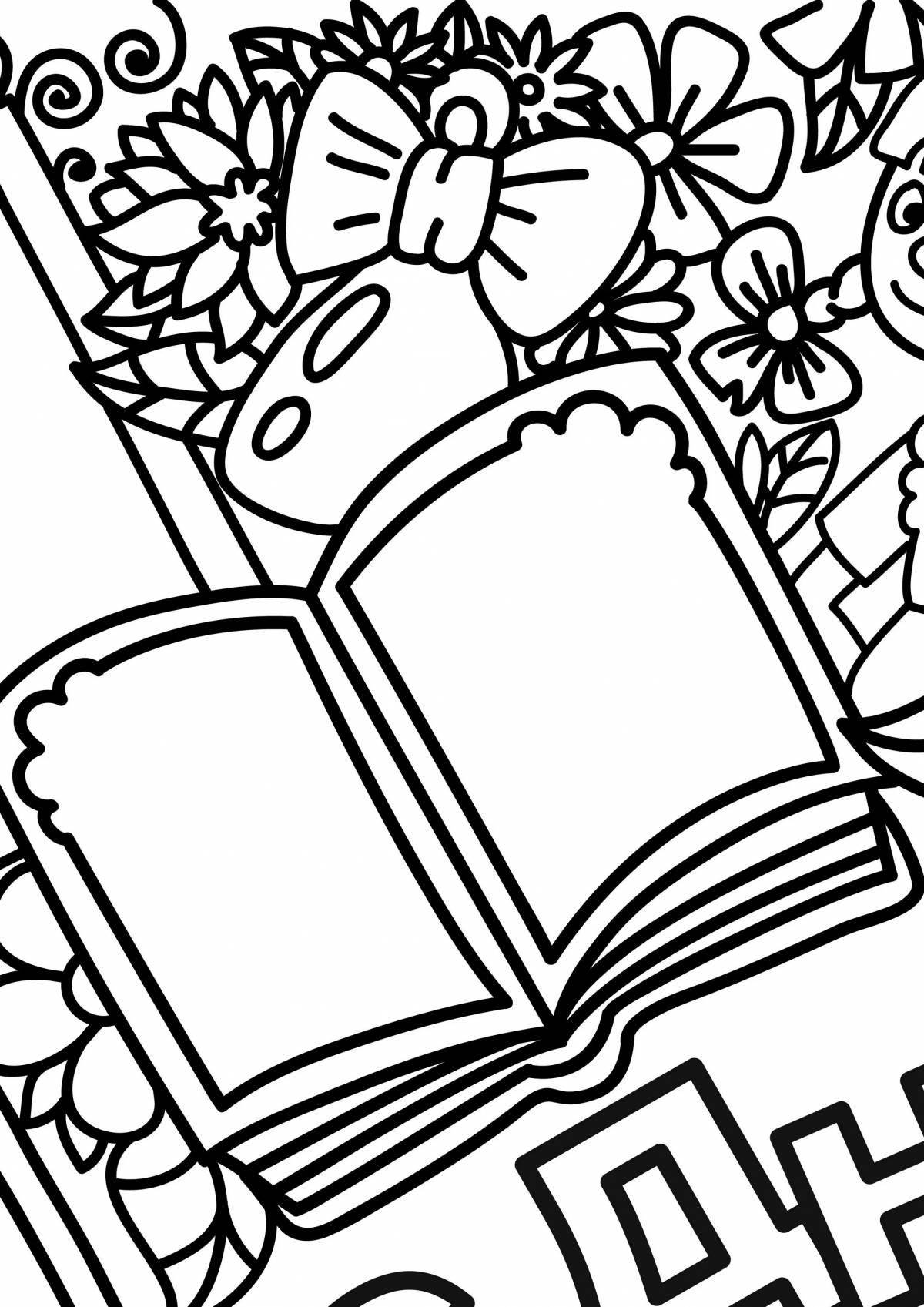 Coloring page playful happy birthday teacher