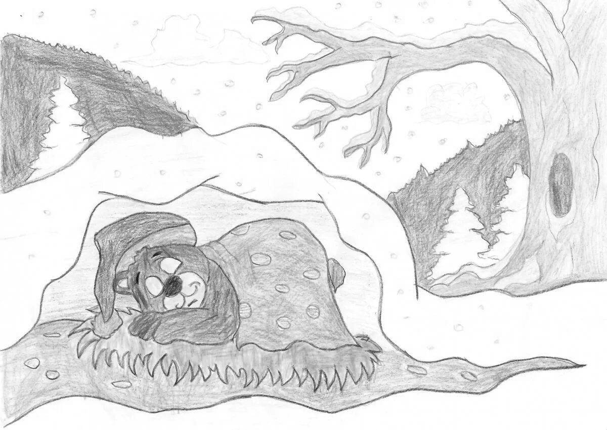 Cozy coloring book: why do bears sleep in winter?