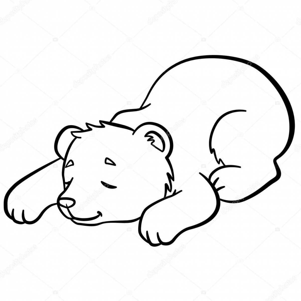 Radiant coloring page: why do bears sleep in winter?