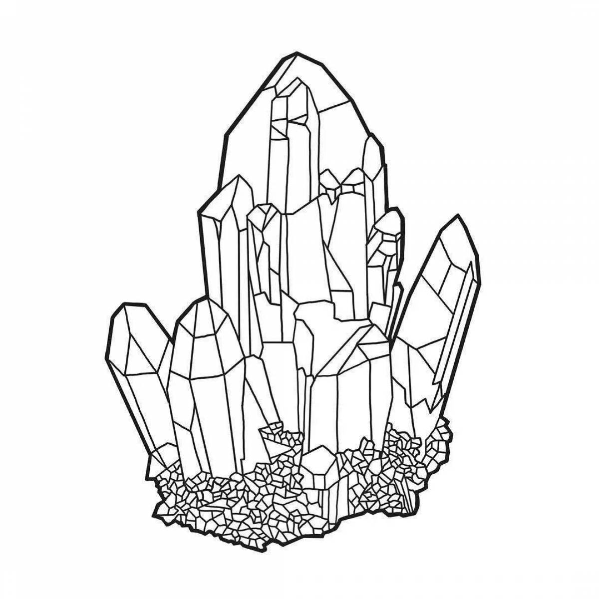 Attractive minerals coloring book for kids