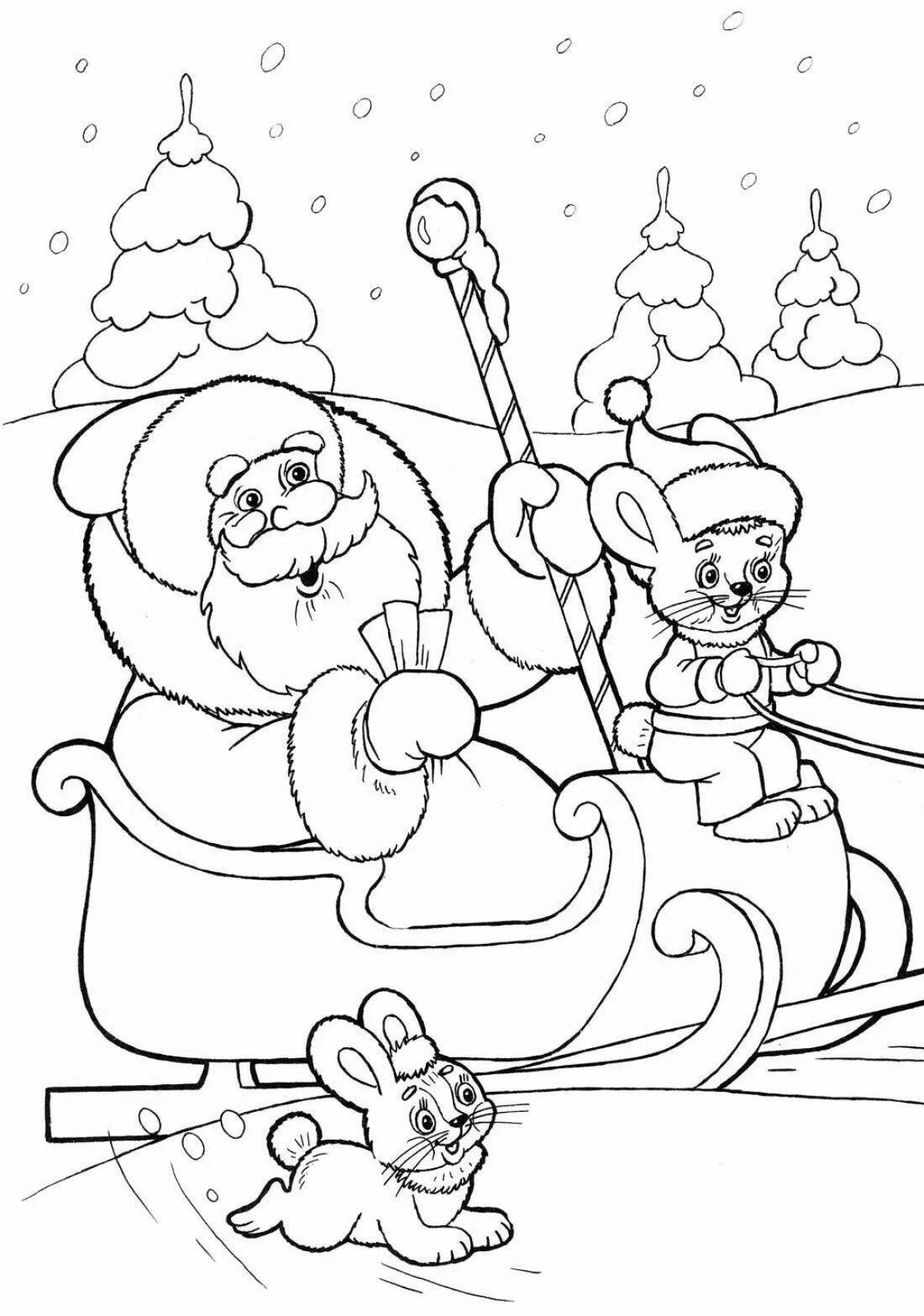 Attractive santa claus coloring book