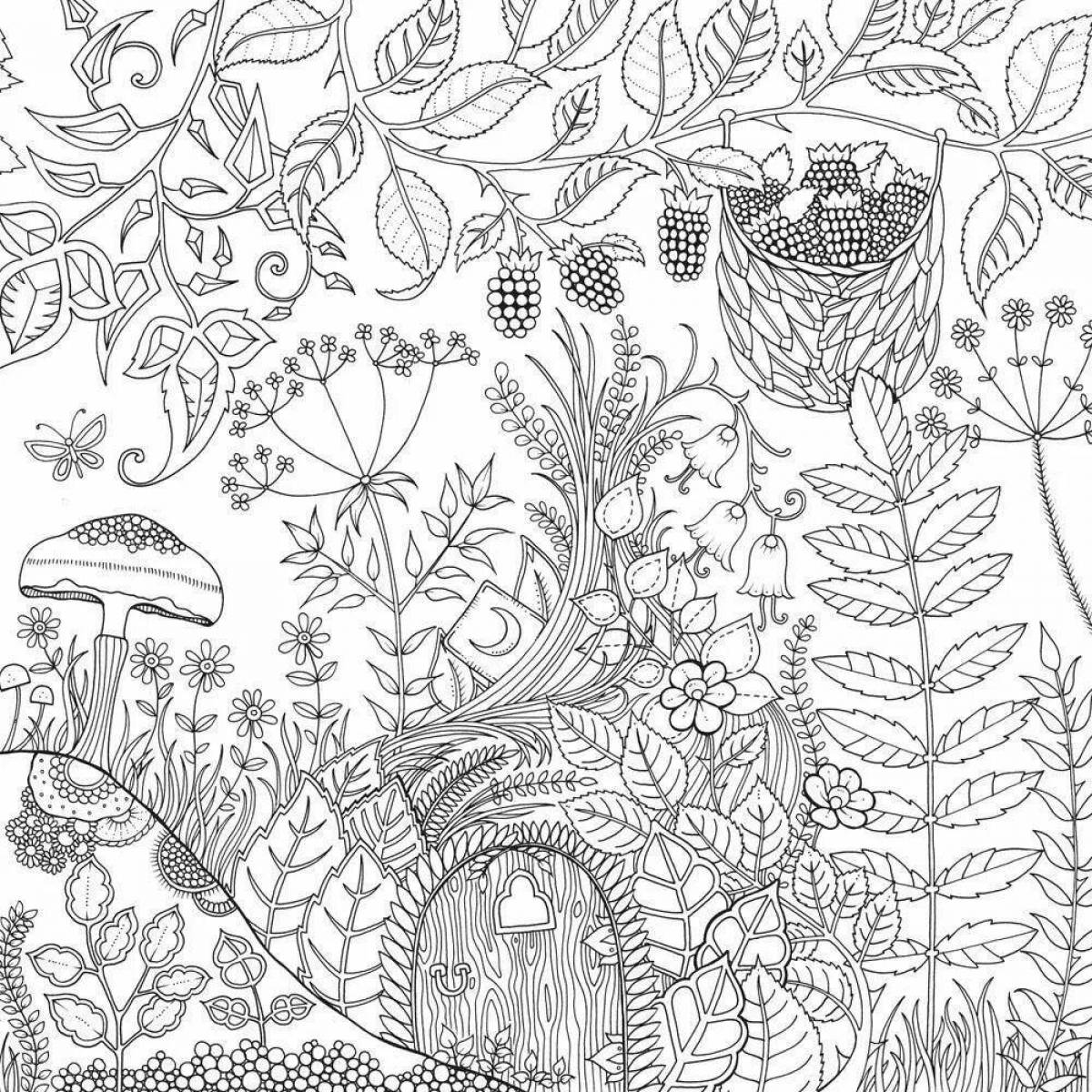 Экзотическая раскраска джоанна басфорд удивительные джунгли