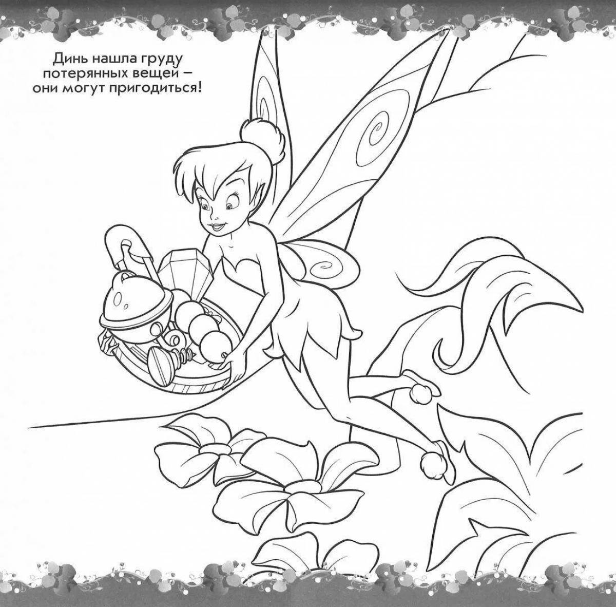 Disney fairy live coloring with stickers