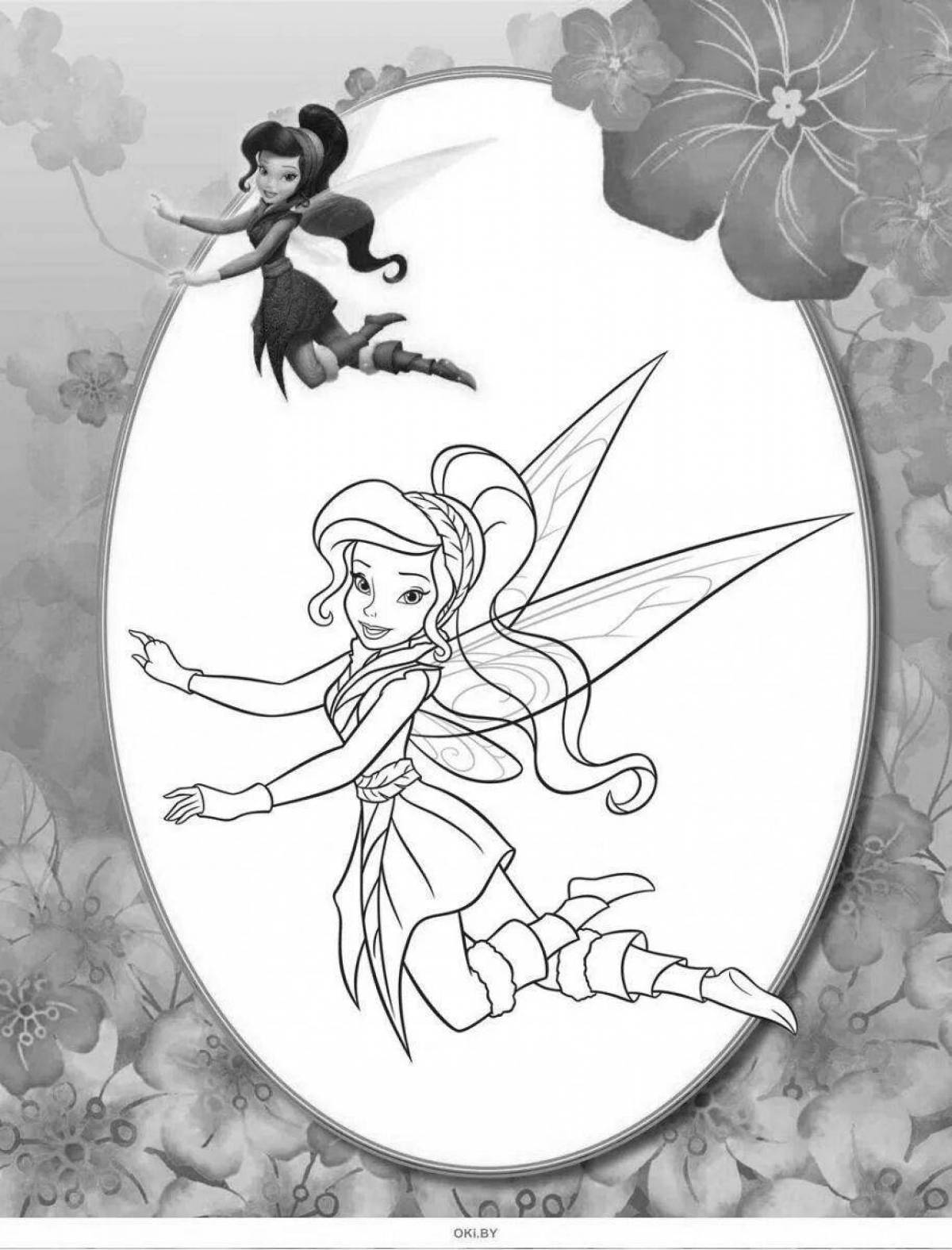 Intriguing disney fairy coloring book with stickers
