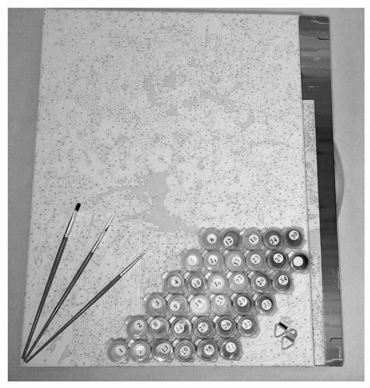 Beautiful paintings by numbers on canvas