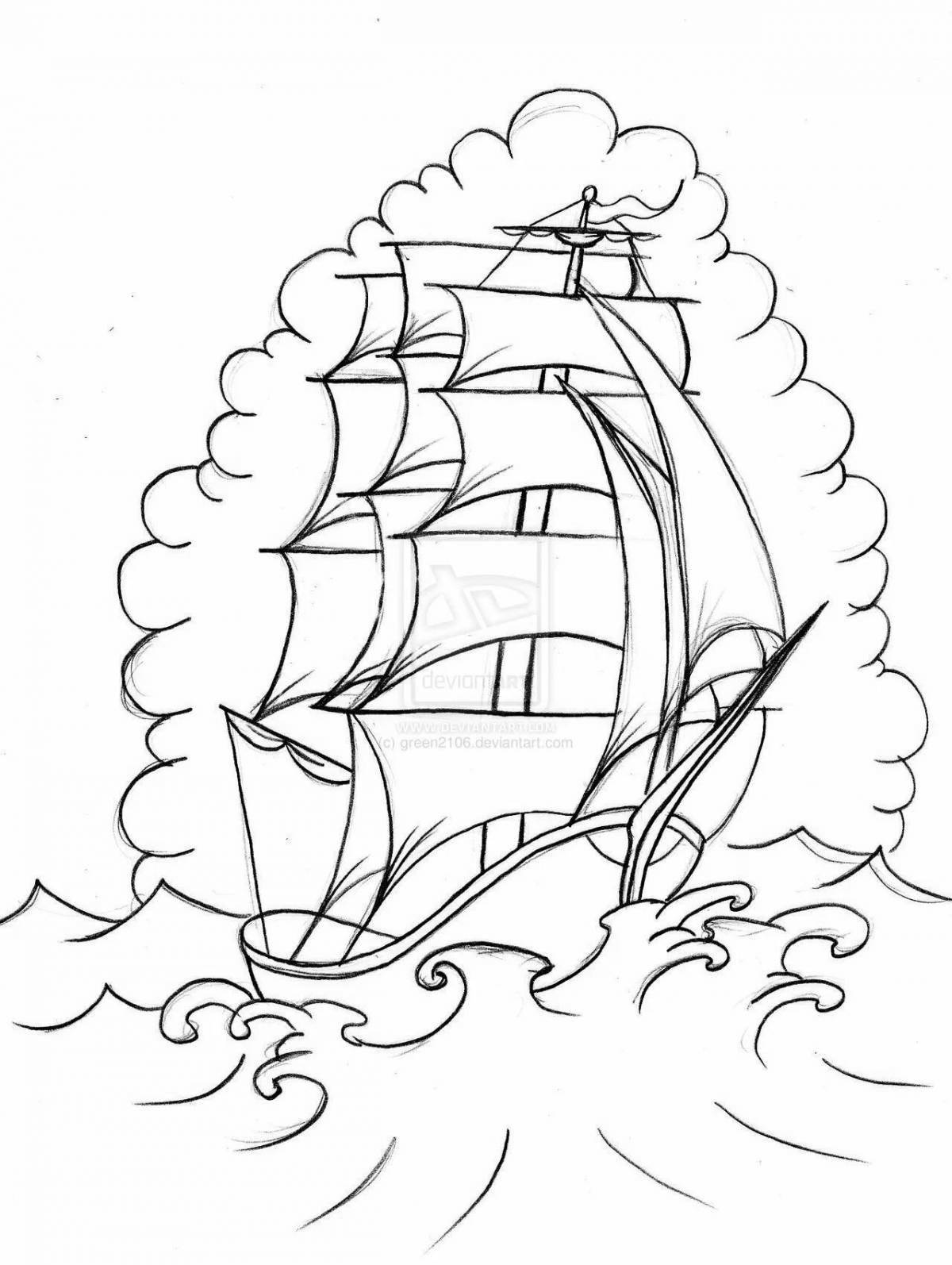 Bright scarlet sails grade 6 coloring book